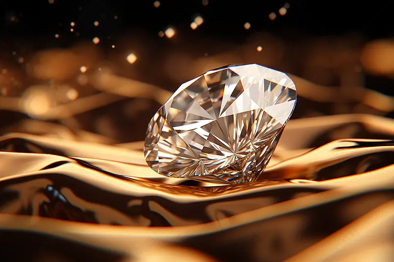 简约大气的天鹅绒垫子裸钻钻石商品广告图片