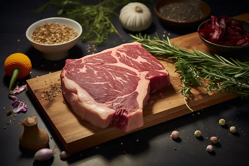 西冷海盐牛排食材美食广告素材图片