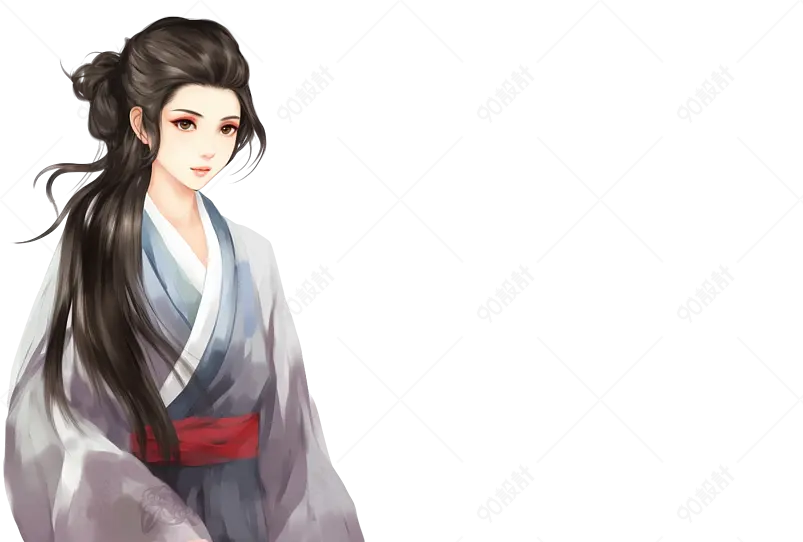 江湖儿女情长大侠古风人物手绘插画