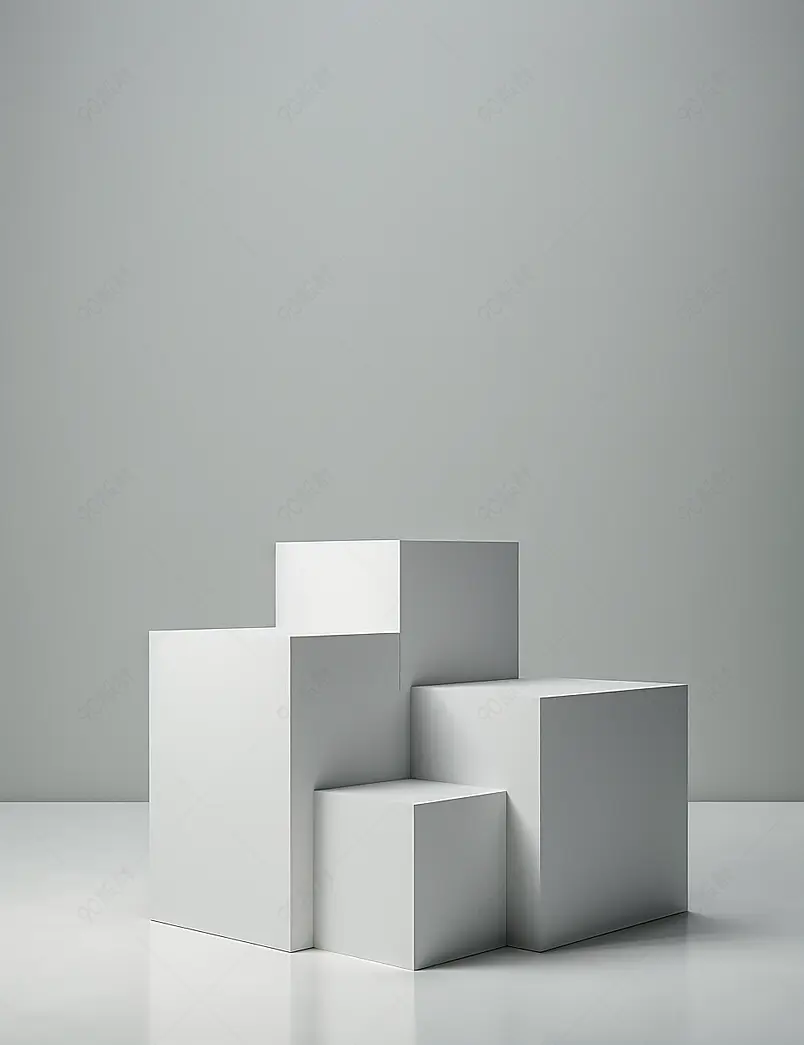 白色三维产品展台背景
