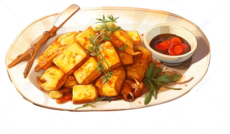 麻婆豆腐美食元素设计