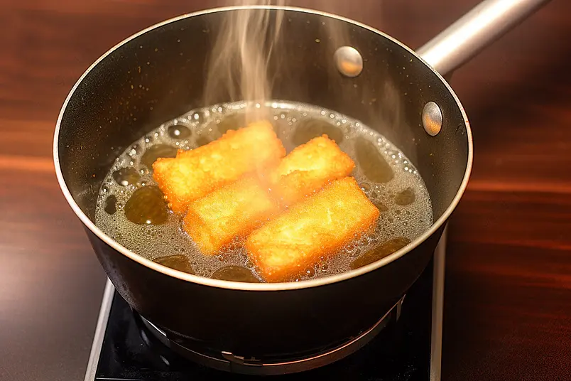 油炸食品美味煎炸豆腐