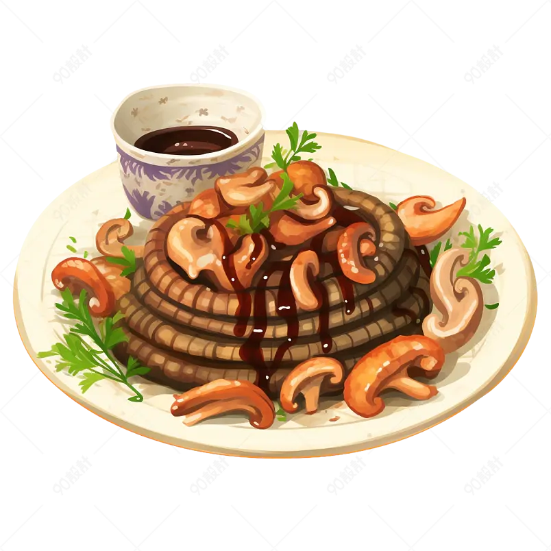 中餐餐饮插画元素设计