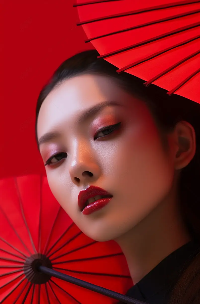 漂亮的年轻国潮女子