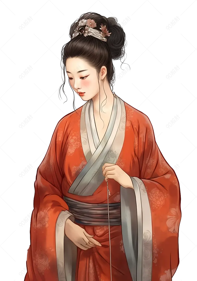 古风女人美女元素设计