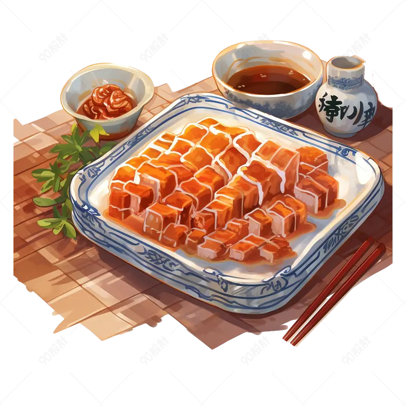 手绘中餐美食元素设计