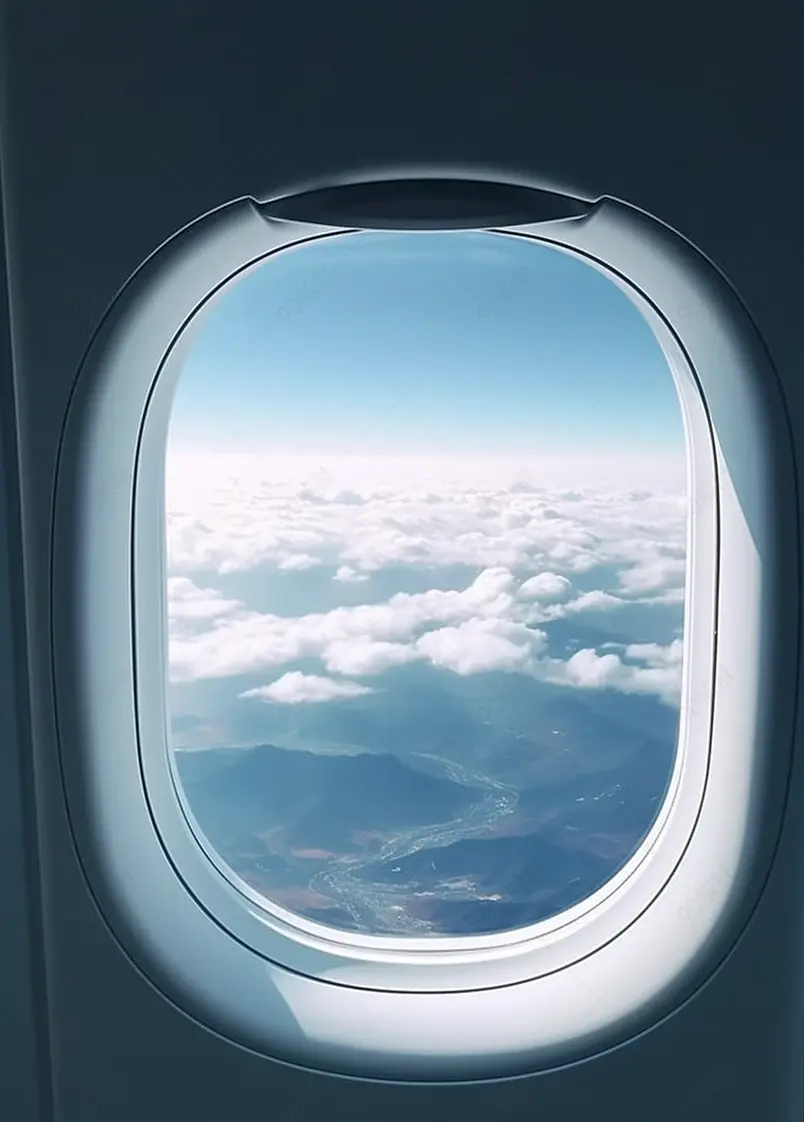 窗外风景风景客舱山脉风景背景图