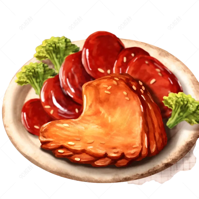 西餐烤肉元素设计