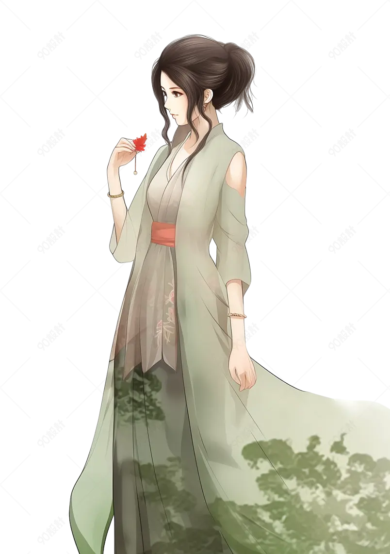 古代女人美女元素设计