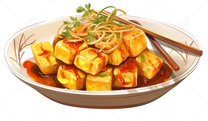 美味麻婆豆腐元素设计