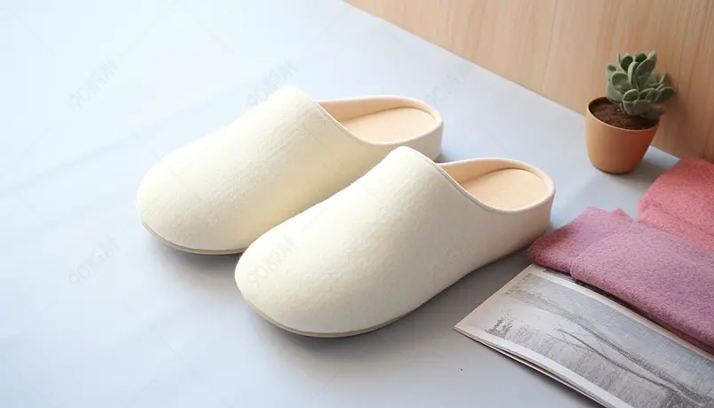 白色日系棉麻拖鞋卧室鞋子