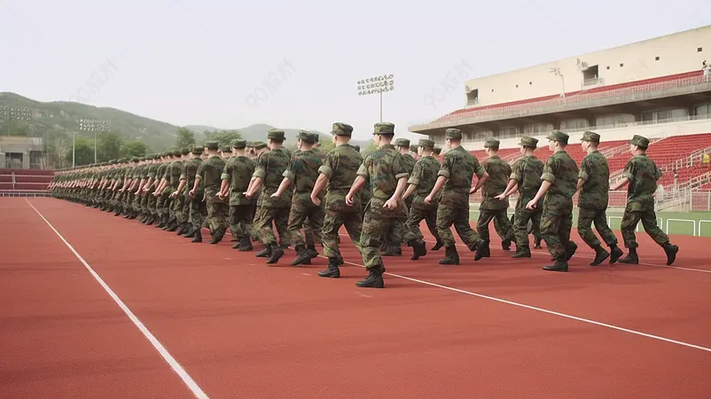 大学新生军训新生入学迷彩服操场