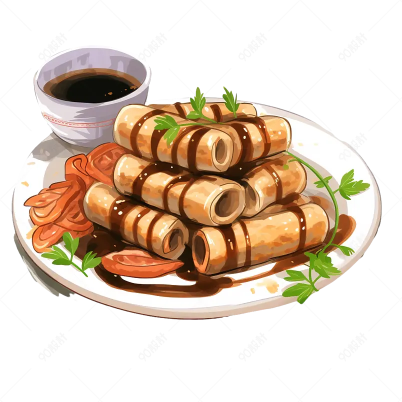 中餐餐饮手绘元素设计