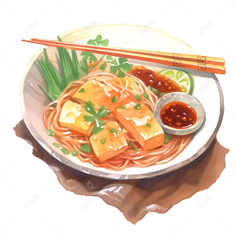 挂面汤面美食元素设计