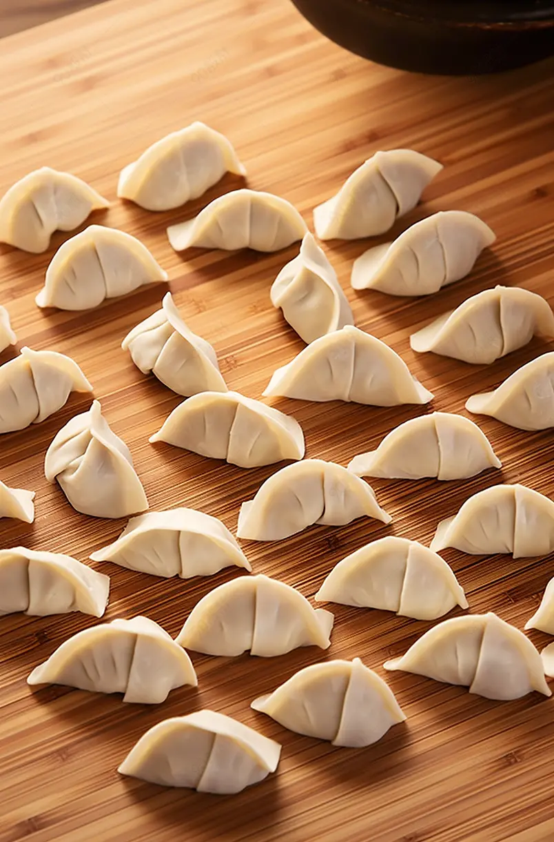 排列整齐的饺子静物