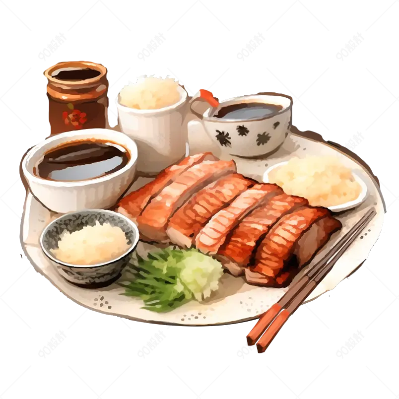 中餐快餐美食元素设计