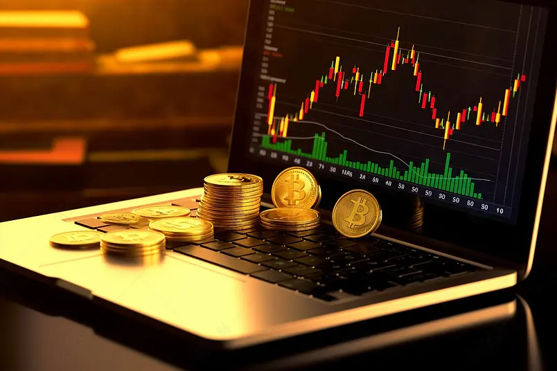 投资理财金融股票财富金币实拍摄影图