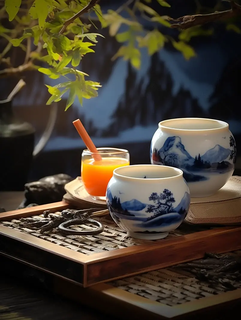 青花瓷茶壶