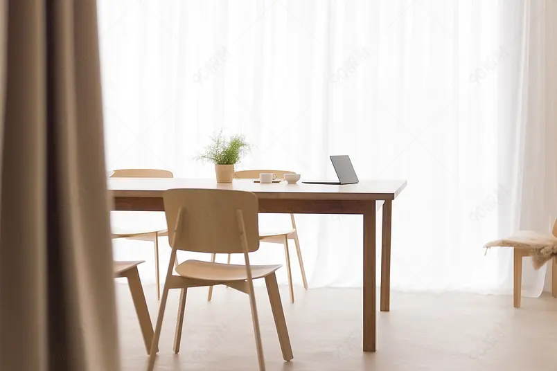 桌子椅子清晰的摄影图高清的图片午后咖啡店盆栽