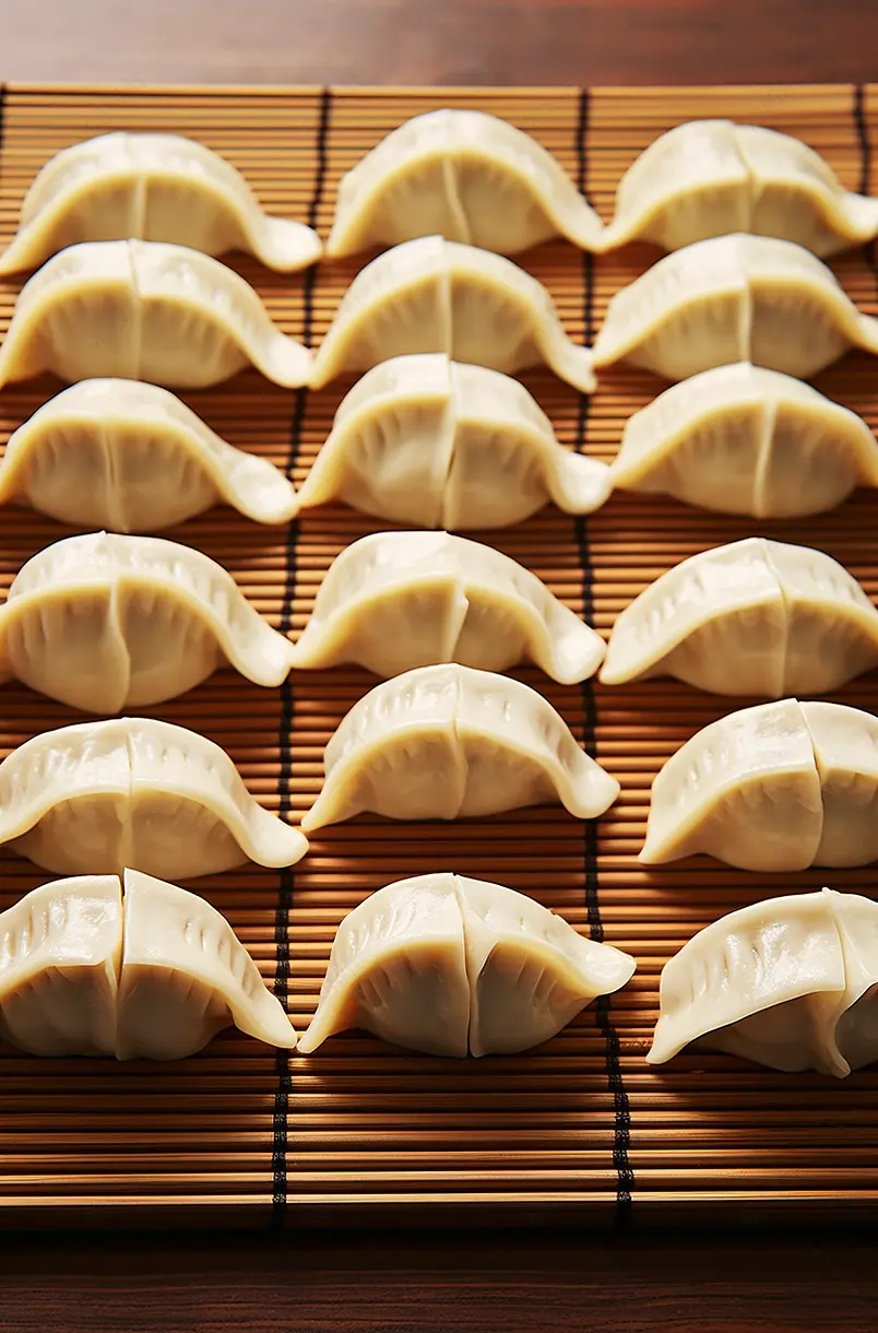 排列整齐的饺子静物
