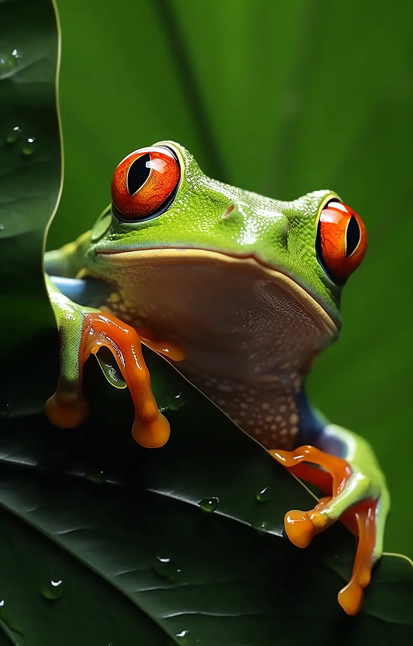 红眼树蛙(Agalychnis,callidryas)，雌性