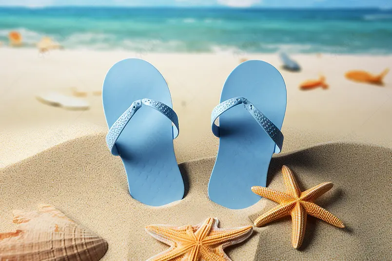 海边海上夏日沙滩图片清晰摄影图