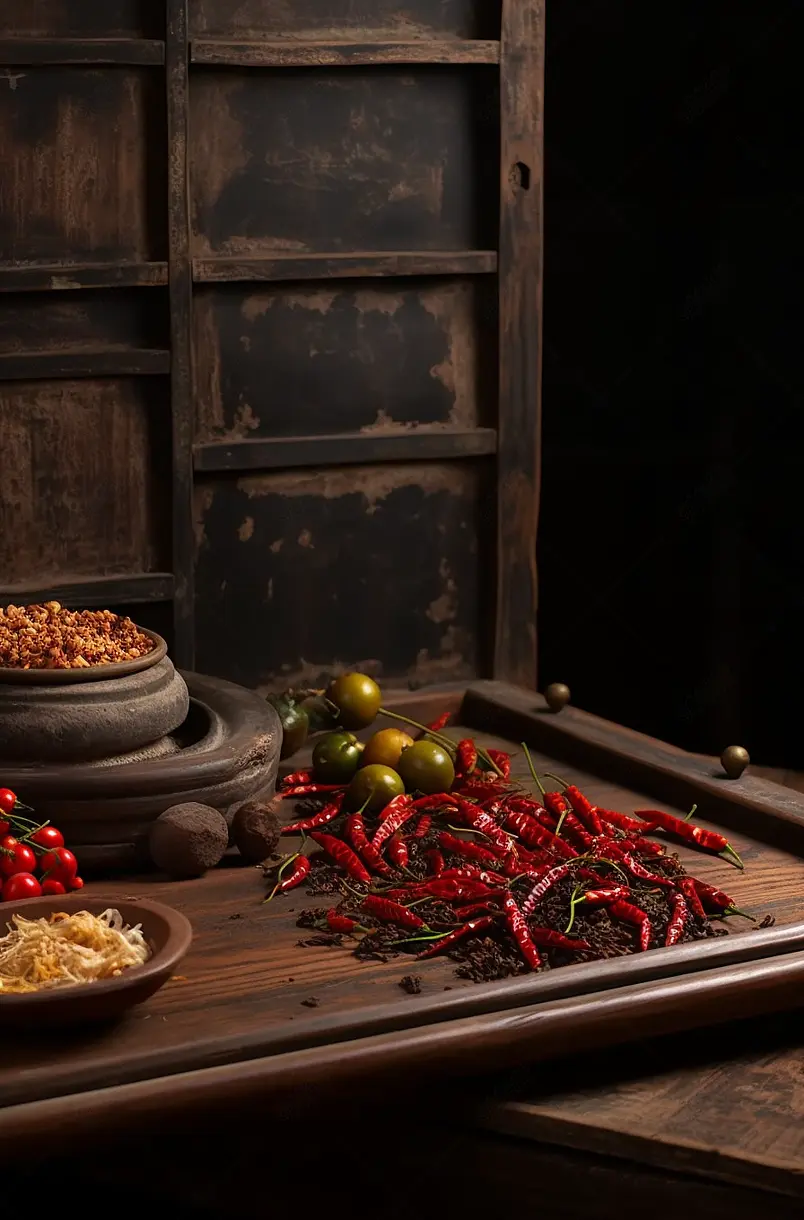 中国风电商美食背景