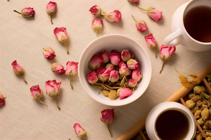 玫瑰花玫瑰干花花茶玫瑰花茶摄影真实