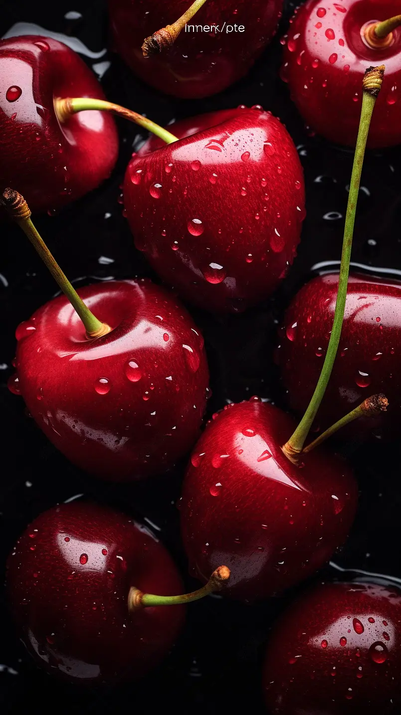 红色诱人新鲜的樱桃水果