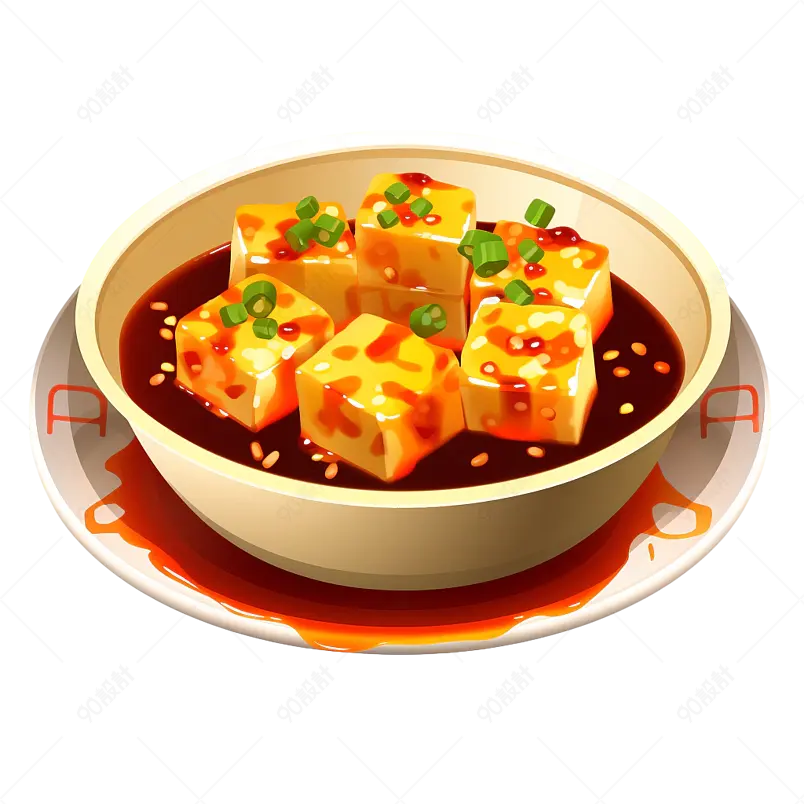 传统中餐豆腐元素设计