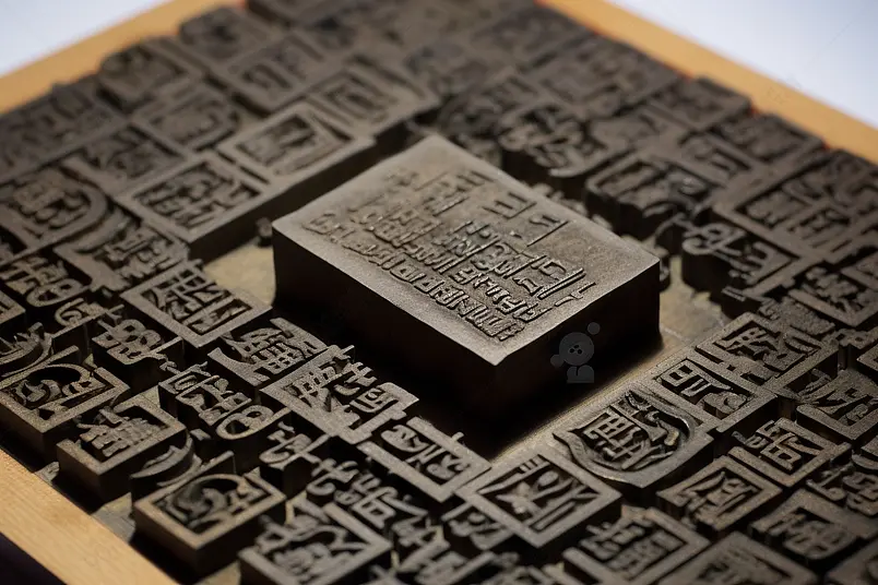 铜制传统手工字块简约工艺品
