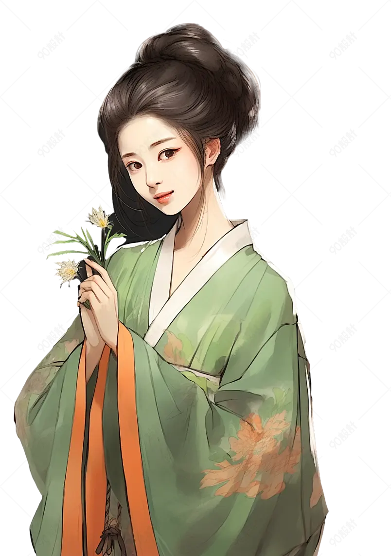 古代美女仕女元素设计