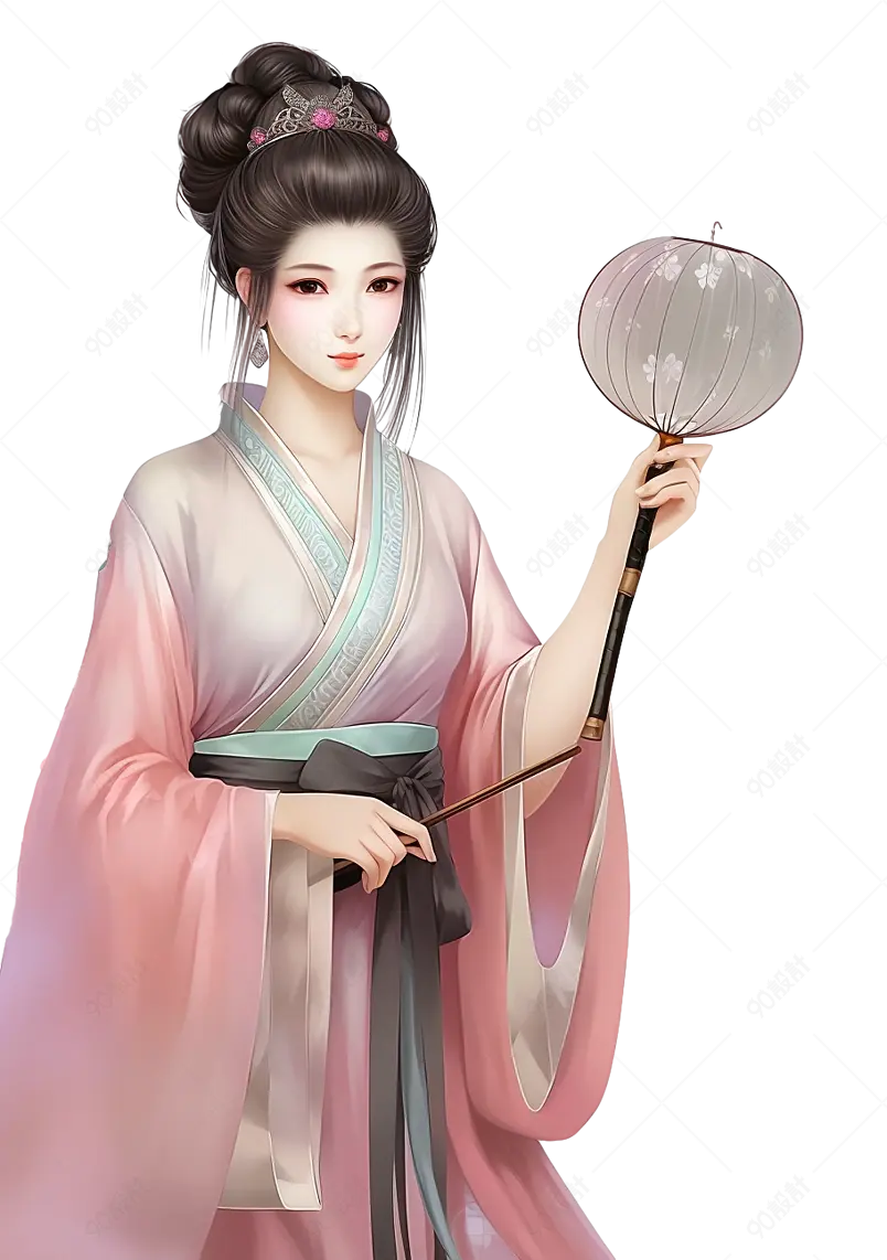 古风女子美女元素设计