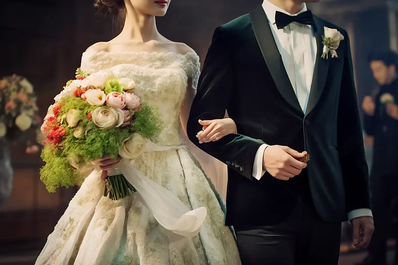 婚礼祝福浪漫喜悦婚姻的殿堂结婚背景婚庆公司广告