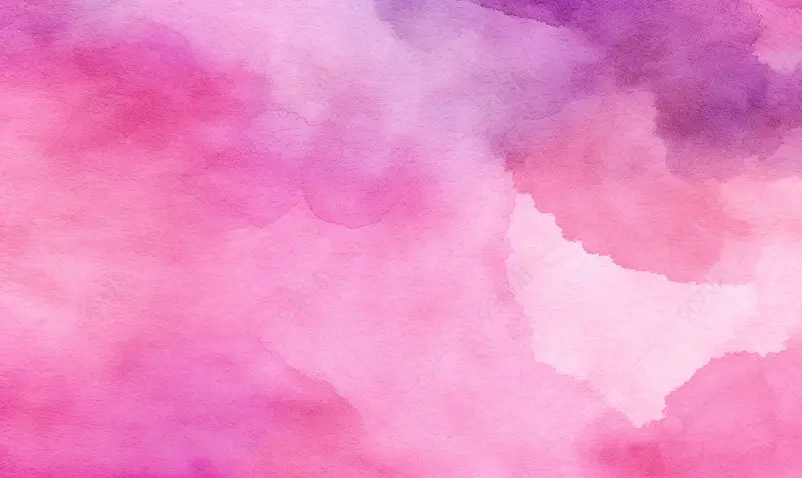 浪漫粉色少女心水彩背景图