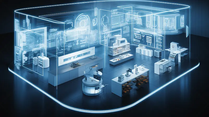 高科技无人商店3D概念图