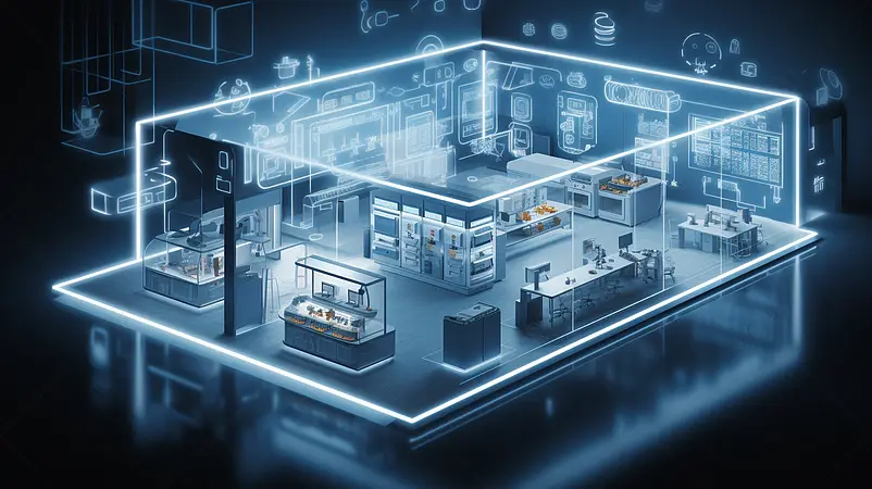 高科技无人商店3D概念图