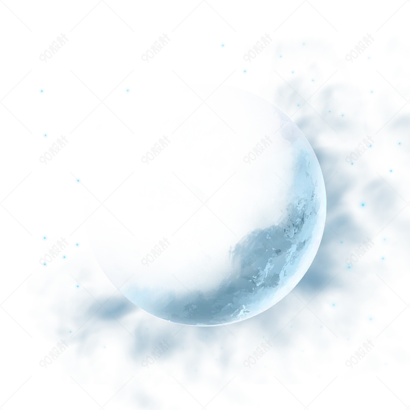 手绘夜月亮