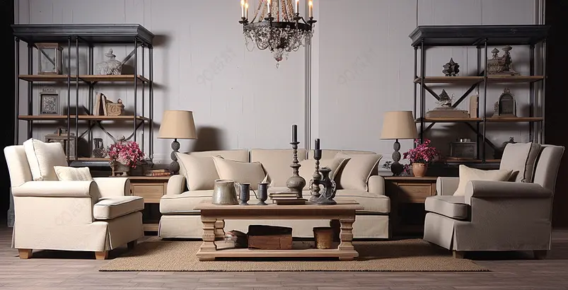 高清的图片室内设计简约时尚室内家居家具沙发台灯