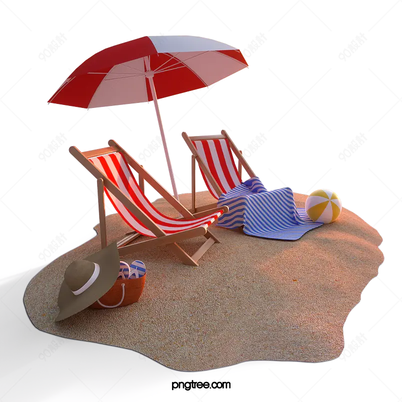 海边沙滩椅3d元素