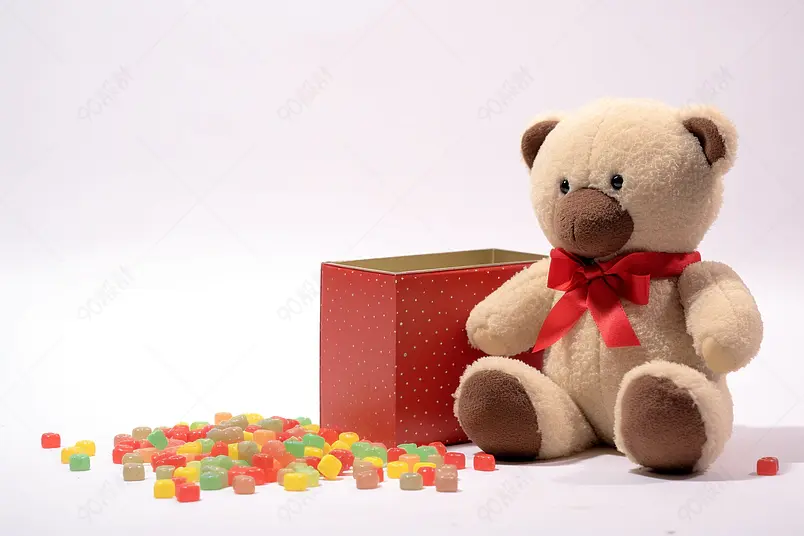背景广告设计素材元素六一儿童节毛绒玩具熊