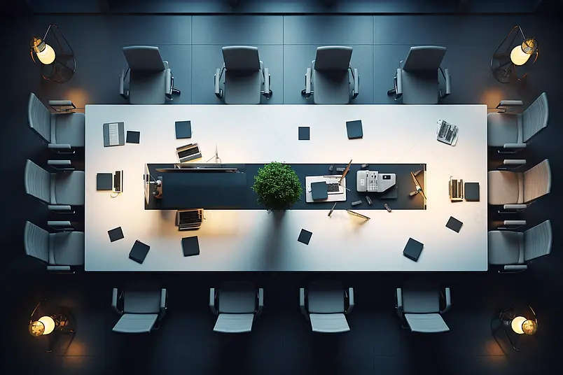 会议室的鸟瞰图