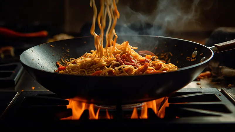清晰的摄影图高清的图片电商产品拍摄美食美味食物夜摊炒面夜