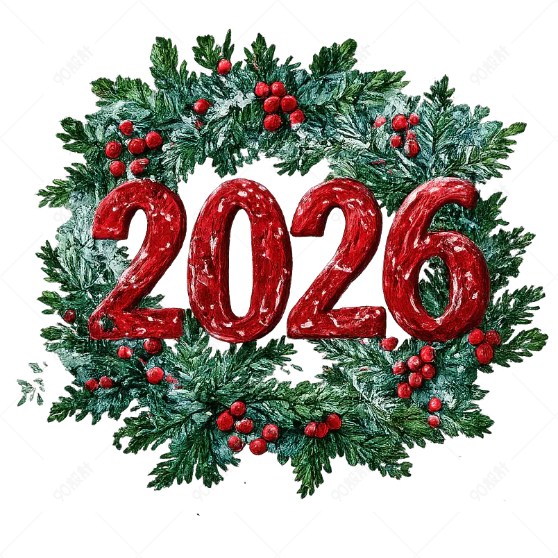 2026刻字报价装饰的圣诞节元素
