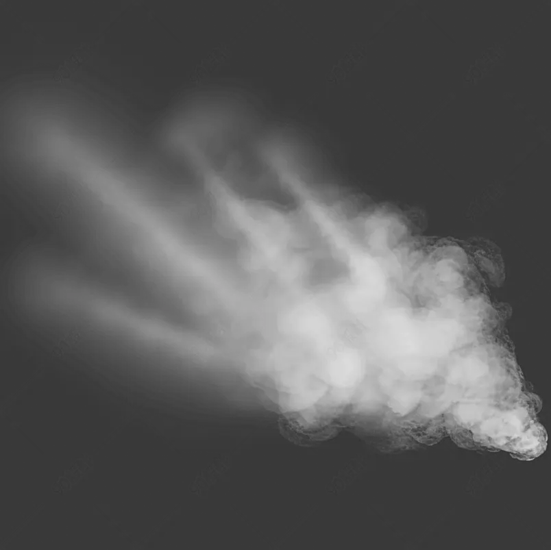 面料透气白色透明轻烟烟雾效果元素免抠素材图