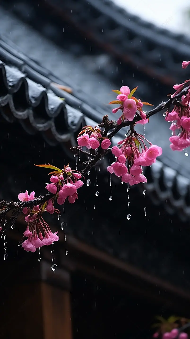 雨中莫愁湖
