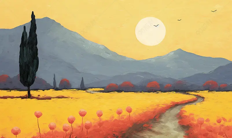 抽象风景油画