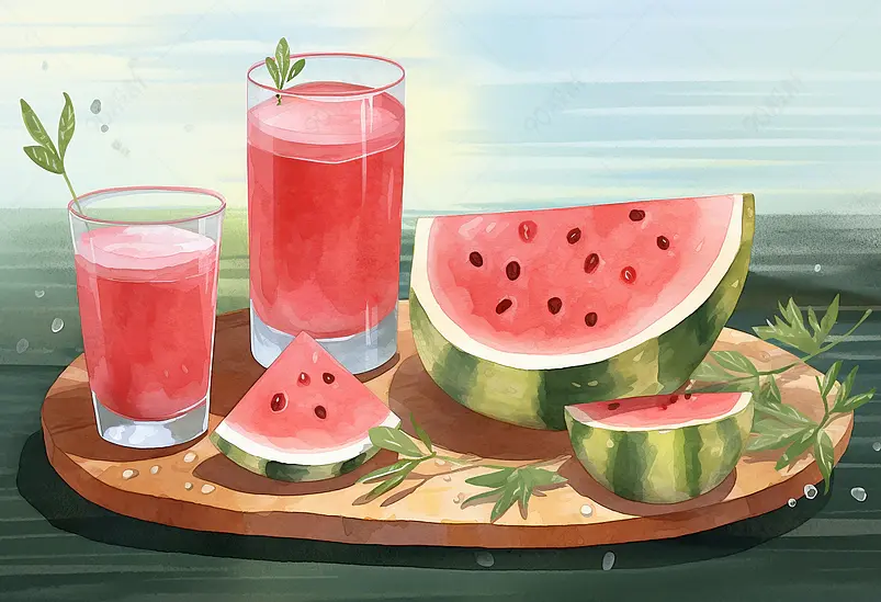 西瓜插画