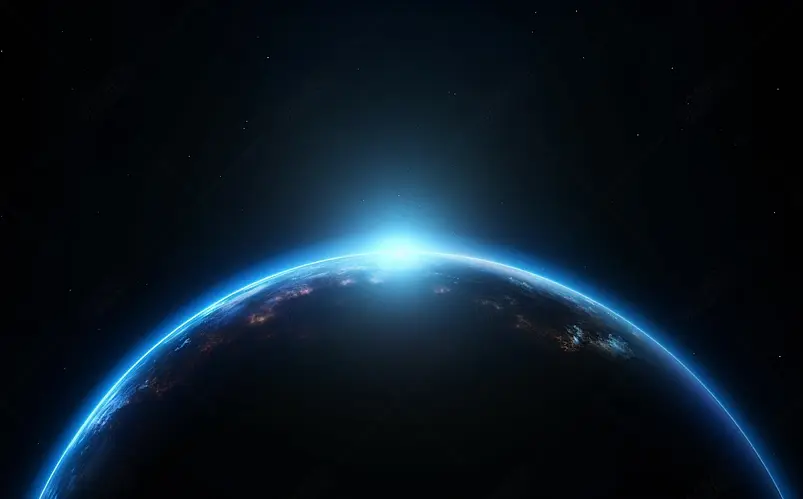 蓝色科技光线线条光轨未来信息5G互联网通讯太空光效智能新时代