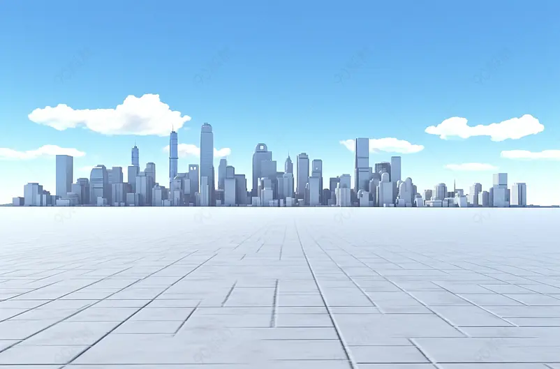 3D汽车背景广场空间